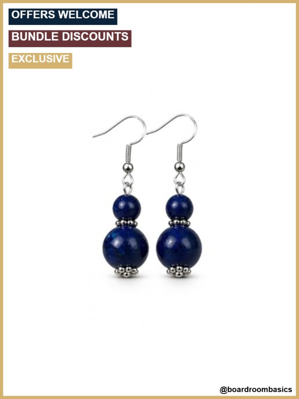 Natural Stone Bead Dangle Earrings Alloy Hooks Statement Jewelry